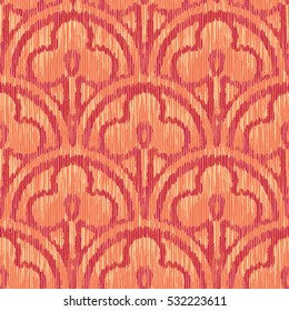 Seamless three leaf clover scallop pattern