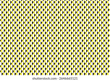 Seamless three tone geometric scale pattern in 90s yellow, white, black. Perfect for retro designs, digital backgrounds, or modern textiles. Retro background fabric. Vintage color geometric texture