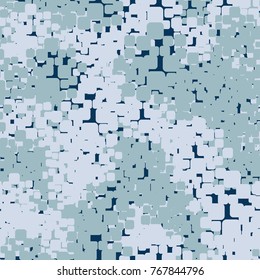 Seamless three-color camouflage made of rounded rectangles.