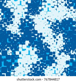 Seamless three-color camouflage made of rounded rectangles.