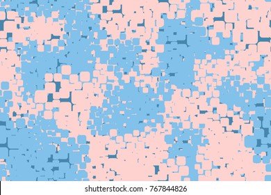 Seamless three-color camouflage made of rounded rectangles.