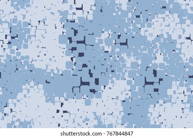 Seamless three-color camouflage made of rounded rectangles.