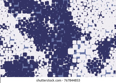 Seamless three-color camouflage made of rounded rectangles.