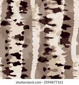 Seamless tie dye pattern with hand drawn art abstract batik animal skin background elements in brown and black colors