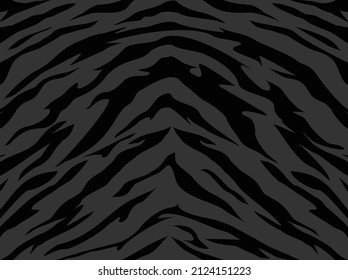 Seamless tiger pattern . Endless texture of tiger skin stripes. Print on fabric and textiles. Vector illustration