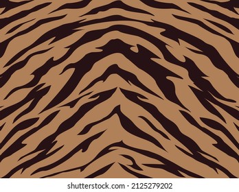 Seamless tiger pattern . Endless texture of tiger skin stripes. Print on fabric and textiles. Vector illustration