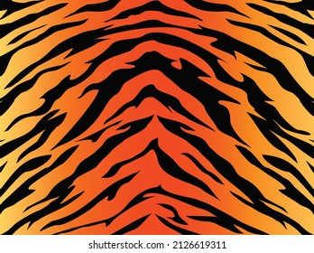 Seamless tiger pattern . Endless texture of tiger skin stripes. Print on fabric and textiles. Vector illustration