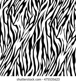 Zebra Black White Seamless Vector Pattern Stock Vector (Royalty Free ...