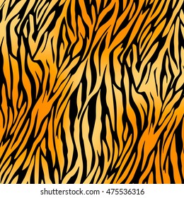 Tiger Print Strip Skin Pattern Endless Stock Vector (Royalty Free ...