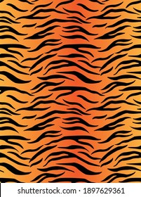 Seamless Tiger Skin Pattern Vector Illustration Stock Vector (Royalty ...