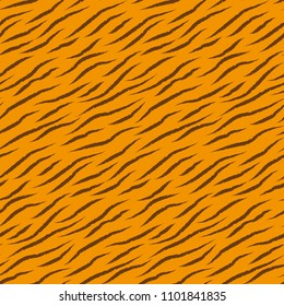 Seamless tiger stripe background. African pattern. The skin of a tiger.