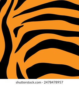 Seamless tiger stripe pattern in orange and black