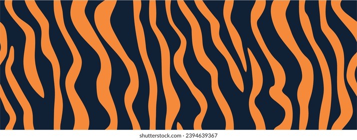 Seamless tiger stripe print for clothing or print. Vector pattern with different stripes. Vector. Leopard skin pattern.