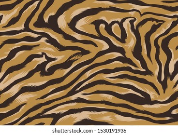 seamless tiger stripes vector pattern