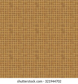 Seamless, or tilable, burlap, canvas, twig, rush, rattan, reed, cane, straw mat, rotang, wicker or bamboo pattern, else background, wallpaper, texture, swatch, print, of natural colors. 
