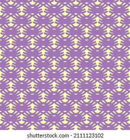 mosaico sin soldadura con figuras geométricas abstractas dibujadas en color violeta sobre un fondo amarillo, patrón vectorial