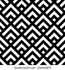 Seamless Tile Background in black and white squares. Vector Monochrome Texture