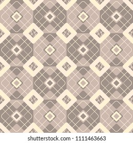 Seamless tile background in pink pastel color. Abstract  ornamental vector illustration. Template for textile, interior design, wall decoration, surface textures.