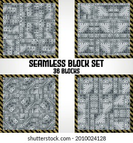 Seamless tile block set vector