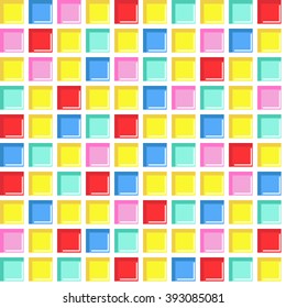 Seamless tile, seamless colorful mosaic pattern in vivid colors. Abstract square geometric background