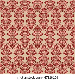 Sem emenda azulejo Damask estilo papel de parede