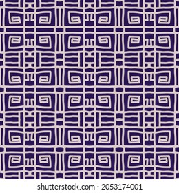 seamless tile with dark blue background and pink geometric figures, vector tile