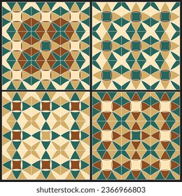 Seamless tile design in geometric  pattern vector for wall and floor.