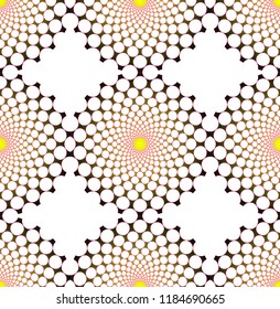seamless tile with dots stars pattern in silver red on white
