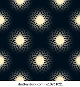 seamless tile with dotted lights in dark blue and ivory