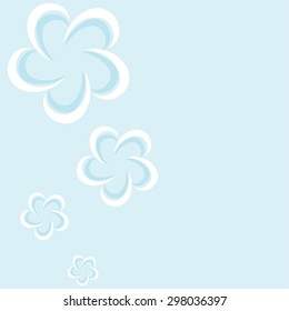 Seamless tile. Flowers on a blue background