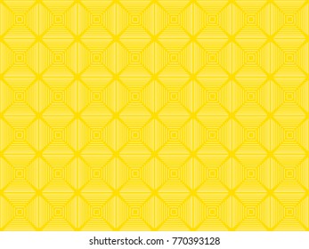 Seamless tile line pattern vector. Line square white on yellow background. Design for print textile, fashion, wallpaper.