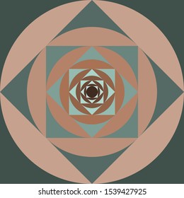 Seamless tile pattern background. green and brown geometric vector, Trend modern design.