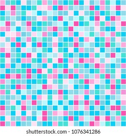 Seamless tile pattern. Checkered background. Abstract geometric wallpaper. Cute colors. Print for polygraphy, posters, t-shirts and textiles. Doodle for design