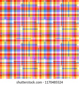 Seamless tile pattern. Checkered geometric wallpaper of the surface. Striped multicolored background. Pretty texture. Print for banners, flyers, t-shirts and textiles. Doodle for design. Art creation