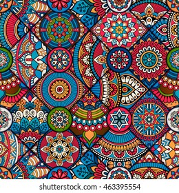 Seamless Tile Pattern Moroccan Bohemian Mandala Stock Vector (Royalty ...