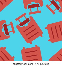 Seamless tile for pattern with travel suitcase shapes.