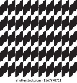 Seamless tile of pattern vector. Design wave white on black background. Design print for illustration, material, texture, textile, wallpaper, background. Set 1 