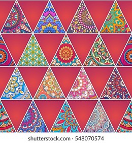 Seamless tile pattern. Vintage decorative tile pattern. Hand drawn tile background pattern. Islam, Arabic, Indian pattern, ottoman motifs. Perfect tile for printing on fabric or paper.