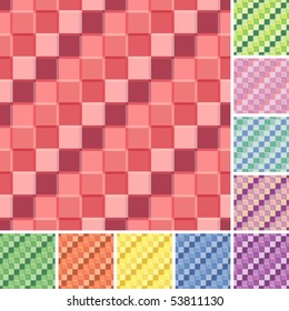 Seamless tile patterns. Set of multicolor versions