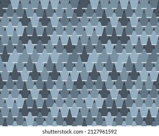 Seamless tile roof. Textured pattern of repeat ceramic rooftop. Clay tiles texture of house covering. Shingles illustration