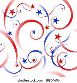 Seamless tile stars and stripes vector background