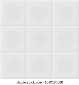 Seamless tile texture or pattern. Vector design in top view. Used as backdrop, background and wallpaper. Also for architectural decoration both interior exterior i.e. bathroom, toilet, kitchen room.