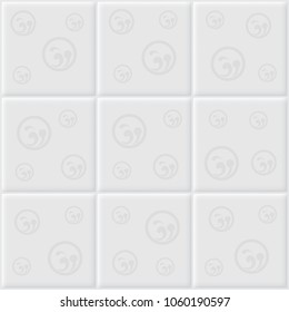 Seamless tile texture or pattern. Vector design in top view. Used as backdrop, background and wallpaper. Also for architectural decoration both interior exterior i.e. bathroom, toilet, kitchen room.