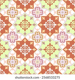 Seamless tile, vintage, floral pattern. Vintage tile pattern can be used for wallpaper. pattern filling web page background texture