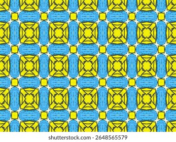 Seamless Tile Visual Fabric Template Background Wallpaper Symmetric Fashion Art Perspective Geometric Graphic Cloth Design Endless Digital Shape Interior Luxury Decoration Texture Textile Pattern.