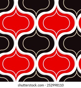 Seamless tile wallpaper with black and red elements