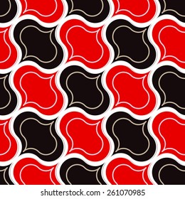 Seamless tile wallpaper with black and red elements