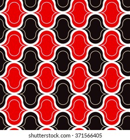 Seamless tile wallpaper with black and red elements