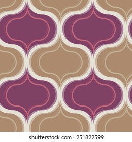 Seamless tile wallpaper with brown and cyan elements