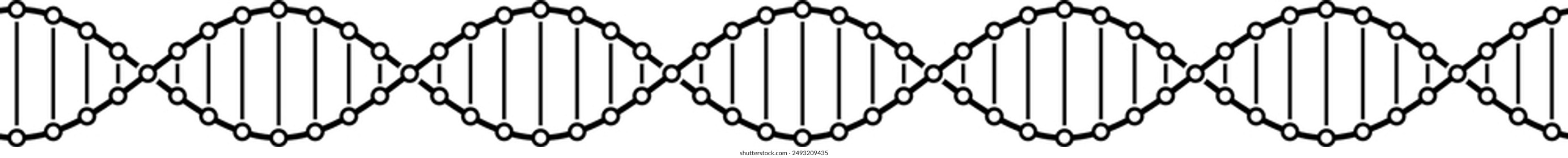 Seamless tileable illustration of a DNA molecule double helix fragment